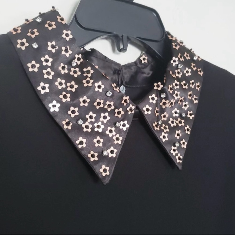 Betsey Johnson Cocktail Dress With Embellished Collar - Picture 5 of 14